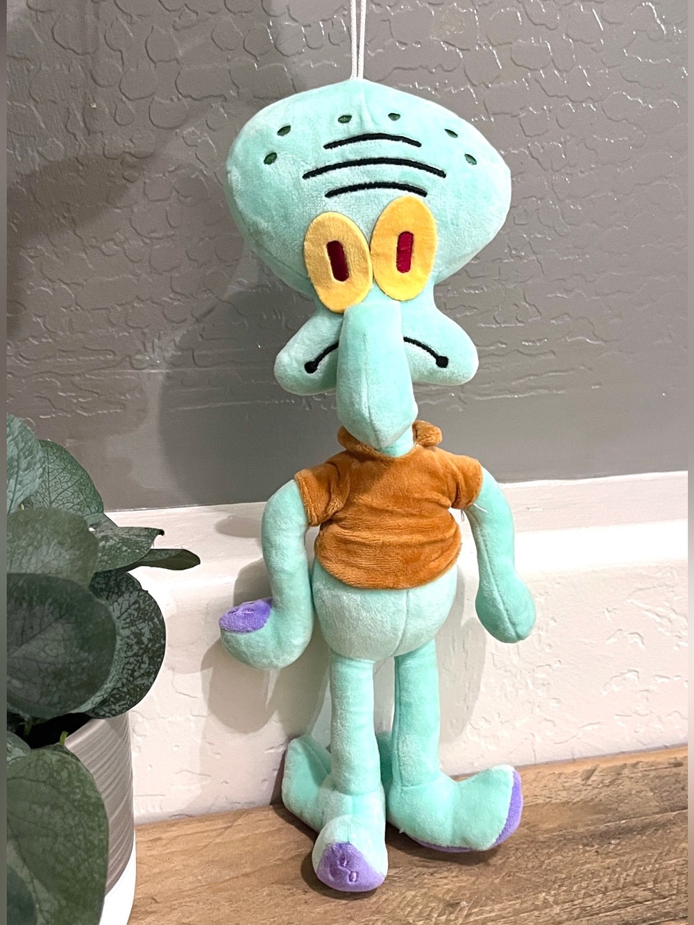 Nickelodeon SpongeBob Squidward 14” Window Clinger Hanging Plush Toy